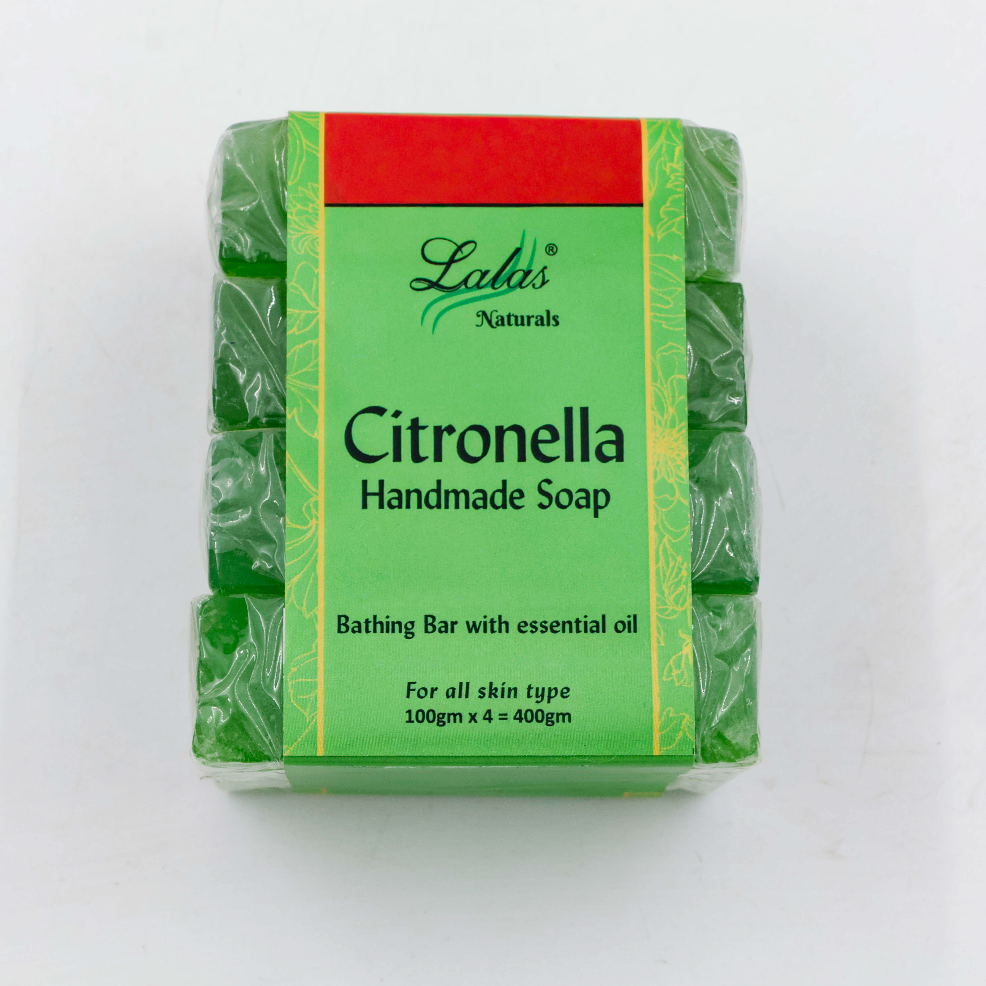 Lalas Soap Handmade Citronella 4PC 400 g
